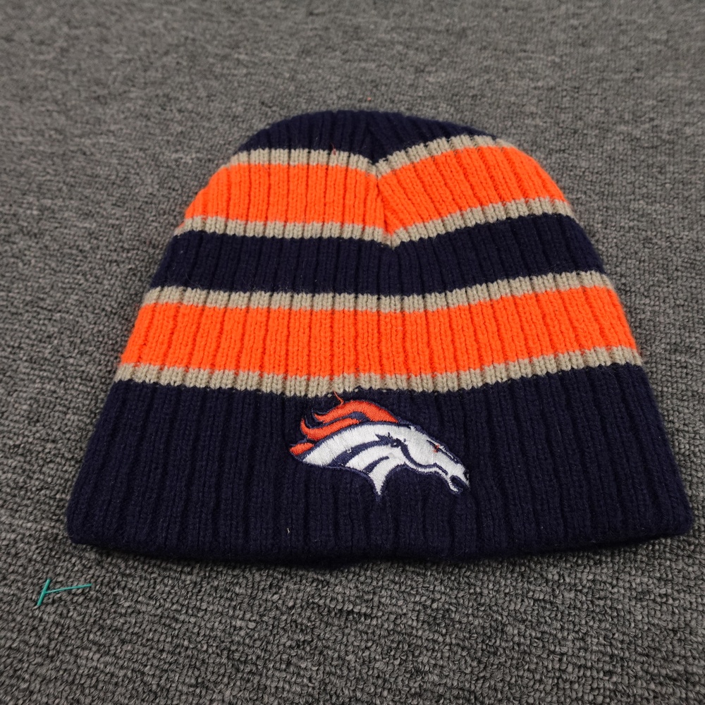 Denver Broncos Hat Beanie Mens One Size Blue Orange NFL Football Knit NFL